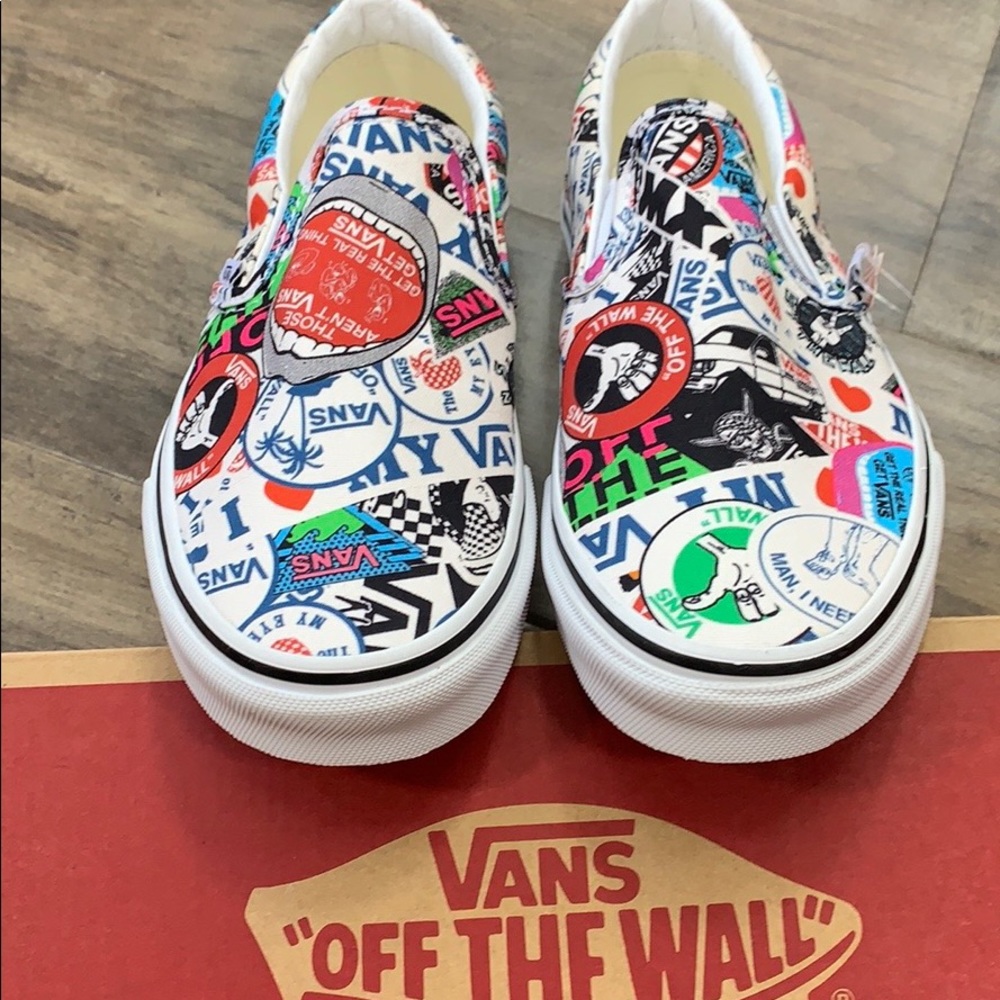 Vans WMNS Classic Slip-On Vans Mash Up Sticker Sneakers - Picture 8 of 16
